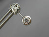 ESTATE .37CT DIAMOND 18K WHITE GOLD TULIP BEZEL HANGING FLOWER EARRINGS #11427