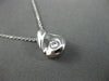 ESTATE .17CT SOLITAIRE DIAMOND 18K WHITE GOLD FLOATING PEAR SHAPE PENDANT #11848