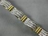 ESTATE WIDE 3.75CT DIAMOND 14KT TWO TONE GOLD 3D MULTI ROW WAVE TENNIS BRACELET