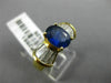 ESTATE WIDE 2.71CT DIAMOND & AAA OVAL SAPPHIRE 14KT YELLOW GOLD ENGAGEMENT RING