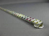 ESTATE WIDE 10.28CT DIAMOND & MULTI COLOR SAPPHIRE 14K WHITE GOLD LONG BRACELET