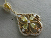 LARGE 1.41CT WHITE & FANCY YELLOW DIAMOND 18KT YELLOW & ROSE GOLD FLOWER PENDANT