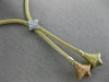 ESTATE .15CT DIAMOND 14KT WHITE YELLOW & ROSE GOLD 3D MESH STAR LARIAT NECKLACE
