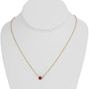 .92CT DIAMOND & AAA RUBY 14K YELLOW GOLD 3D ROUND DOUBLE SOLITAIRE LOVE NECKLACE