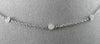 ESTATE .52CT DIAMOND 14KT WHITE GOLD 10 DIAMOND BY THE YARD NECKLACE  #1393