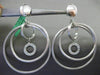 ESTATE EXTRA LARGE .26CT DIAMOND 18KT WHITE GOLD CIRCLE OF LIFE CLIP ON EARRINGS