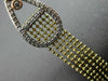 ESTATE LARGE .39CT DIAMOND 14K TRI COLOR GOLD CHANDELIER HANGING HUGGIE EARRINGS