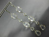 ESTATE EXTRA LARGE AAA CRYSTAL 14KT WHITE GOLD 3D MULTI SHAPE HANGING EARRINGS