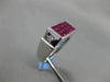 ESTATE 2.88CT DIAMOND & AAA RUBY 18KT WHITE GOLD 3D ETOILE RECTANGULAR MENS RING