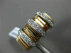 ESTATE LARGE .46CT DIAMOND 18KT WHITE & ROSE GOLD MULTI ROW PAVE FLEXIBLE RING