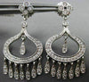 ESTATE LARGE 1.75CT DIAMOND 18K WHITE GOLD ETOILE DREAM CATCHER HANGING EARRING
