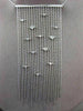 ESTATE LARGE .53CT DIAMOND 14KT WHITE GOLD 3D CHANDELIER BY THE YARD NECKLACE