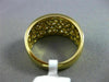 ESTATE WIDE 1.44CT DIAMOND 18K YELLOW GOLD CLASSIC PAVE WEDDING ANNIVERSARY RING