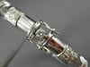 ESTATE WIDE 2.25CT DIAMOND 18KT WHITE GOLD 3D SQUARE BANGLE BRACELET #21905