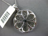 1.84CT WHITE & BLACK DIAMOND 14K WHITE GOLD CIRCULAR PEACE SIGN FLOATING PENDANT