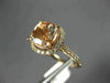 ESTATE LARGE 2.16CT DIAMOND & AAA MORGANITE 14KT ROSE GOLD HALO ENGAGEMENT RING