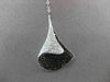 ESTATE 1.25CT BLACK & WHITE DIAMOND 14KT WHITE GOLD FLOATING 3D PENDANT & CHAIN