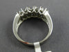 ANTIQUE WIDE .38CT DIAMOND 14KT WHITE GOLD DOUBLE ROW ANNIVERSARY RING #18803