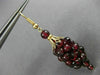 ANTIQUE AAA GARNET 14KT YELLOW GOLD CLASSIC GRAPE CLUSTER HANGING EARRINGS 22070