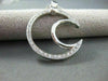 ESTATE .80CTW DIAMOND ROUND MOON 14KT WHITE GOLD PENDANT 28MM X 23MM #21919