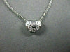 ESTATE SMALL .18CT DIAMOND ETOILE HEART PENDENT 14KT WHITE GOLD F/G VVS #1739
