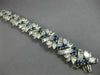 ANTIQUE 28.30CT DIAMOND & AAA SAPPHIRE PLATINUM 3D FLOWER OPEN FILIGREE BRACELET