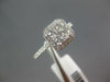 ESTATE .75CT DIAMOND 14KT WHITE GOLD ROUND CLUSTER SQUARE HALO OCTAGON FUN RING