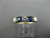 ESTATE 1.15CT DIAMOND SAPPHIRE 14KT 2 TONE GOLD WEDDING ANNIVERSARY RING #25467