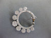 3.12CT DIAMOND 14KT WHITE GOLD 3D MULTI FLOWER CIRCULAR CLIP ON HANGING EARRINGS