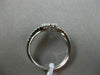 ESTATE .64CT ROUND DIAMOND 18KT WHITE GOLD 3D CLUSTER DOUBLE FLOWER LOVE RING