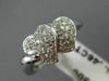 ESTATE WIDE .46CT DOUBLE HEART DIAMOND 14KT WHITE GOLD COCKTAIL RING #16912