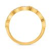 .63CT DIAMOND 14KT YELLOW GOLD MULTI SHAPE BEZEL SEMI ETERNITY ANNIVERSARY RING