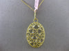 ESTATE EXTRA LARGE .52CT DIAMOND 14KT YELLOW GOLD 3D OVAL OPEN FILIGREE PENDANT