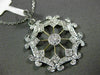 ESTATE LARGE .25CT DIAMOND 14KT WHITE & YELLOW GOLD 3D SNOWFLAKE FILIGRE PENDANT