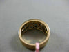 ESTATE WIDE .75CT DIAMOND 18KT ROSE GOLD 3D 3 FLOWER MILGRAIN ANNIVERSARY RING