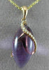ESTATE 9.80CT DIAMOND & AMETHYST 18KT ROSE GOLD MARQUISE SHAPE FLOATING PENDANT
