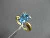 ESTATE 1.54CTW AAA BLUE TOPAZ & DIAMOND 14KT WHITE & YELLOW GOLD 3D RING #22653