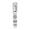 .71CT DIAMOND 14KT WHITE GOLD 8 STONE SHARED PRONG HUGGIE HOOP HANGING EARRINGS