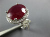 LARGE 12.15CT DIAMOND & AAA RUBY 14K WHITE GOLD OVAL ROUND & MARQUISE RING 26886