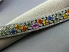 ESTATE WIDE 22.37CT DIAMOND & AAA MULTI COLOR SAPPHIRE 14KT WHITE GOLD BRACELET