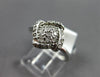 ESTATE .25CT DIAMOND 14KT WHITE GOLD 3D GEOMETRIC CLUSTER SQUARE FUN RING