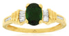 ESTATE 2.1CT DIAMOND & AAA RUSSALITE 14KT YELLOW GOLD 3D CLASSIC ENGAGEMENT RING