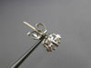 ANTIQUE 1.23CT DIAMOND 14KT WHITE GOLD 3D CLASSIC FLOWER LEAF EARRINGS #15877