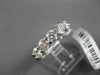 ESTATE LARGE 1.05CT DIAMOND 14K WHITE GOLD 5 STONE SHARED PRONG ANNIVERSARY RING