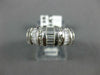 ESTATE WIDE 1.16CT DIAMOND 14K WHITE GOLD ROUND & BAGUETTE ANNIVERSARY RING 1354