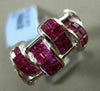 ESTATE WIDE 4.02CT DIAMOND & EXTRA FACET RUBY 18KT WHITE GOLD DOUBLE SIDED RING