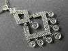 ESTATE .51CT DIAMOND 14KT WHITE GOLD PAVE FILIGREE MILGRAIN CHANDELIER NECKLACE