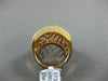 ESTATE LARGE 1.01CT DIAMOND 18KT ROSE GOLD MULTI ROW OPEN FILIGREE COCKTAIL RING