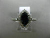 LARGE 1.08CT DIAMOND & AAA MARQUISE SAPPHIRE 14K WHITE GOLD HALO ENGAGEMENT RING