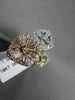 ESTATE MASSIVE TRI FLOWER 18KT WHITE YELLOW & ROSE 1.58CT DIAMOND RING BEAUTIFUL